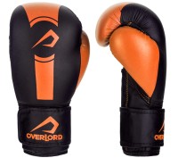 OVERLORD Rękawice Bokserskie BOXER Dziecięce Czarno-Pomarańczowe