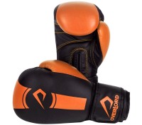 OVERLORD Rękawice Bokserskie BOXER Dziecięce Czarno-Pomarańczowe