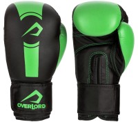 OVERLORD Rękawice Bokserskie BOXER Dziecięce Czarno-Zielone
