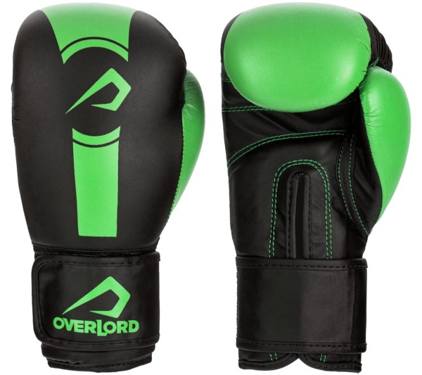 OVERLORD Rękawice Bokserskie BOXER Dziecięce Czarno-Zielone