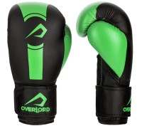 OVERLORD Rękawice Bokserskie BOXER Dziecięce Czarno-Zielone