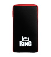 RING SPORT Tarcza do Kopnięć Profilowana Skórzana Czarno-Czerwona 60 x 30 cm