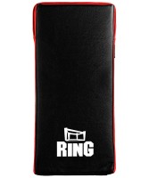 RING SPORT Tarcza do Kopnięć Profilowana Skórzana Czarno-Czerwona 75 x 35 cm