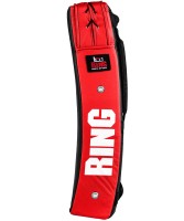 RING SPORT Tarcza do Kopnięć Profilowana Skórzana Czarno-Czerwona 75 x 35 cm