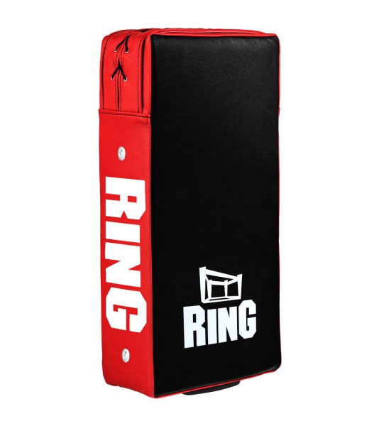 RING SPORT Tarcza do Kopnięć Prosta Skórzana Czarno-Czerwona 60 x 30 cm