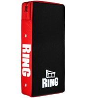 RING SPORT Tarcza do Kopnięć Prosta Skórzana Czarno-Czerwona 75 x 35 cm