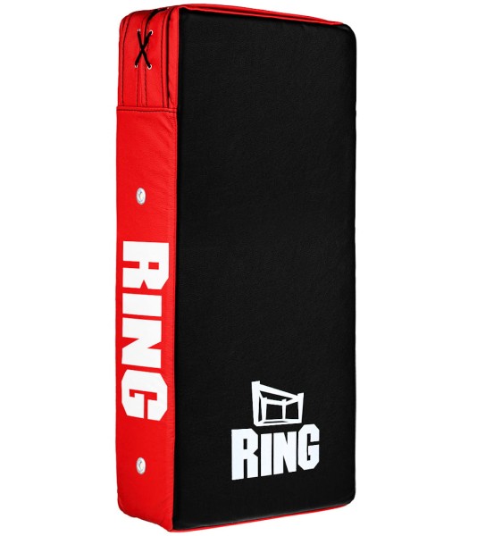 RING SPORT Tarcza do Kopnięć Prosta Skórzana Czarno-Czerwona 75 x 35 cm