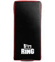 RING SPORT Tarcza do Kopnięć Prosta Skórzana Czarno-Czerwona 75 x 35 cm