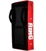 RING SPORT Tarcza do Kopnięć Prosta Skórzana Czarno-Czerwona 75 x 35 cm