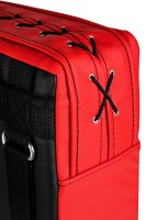 RING SPORT Tarcza do Kopnięć Prosta Skórzana Czarno-Czerwona 75 x 35 cm