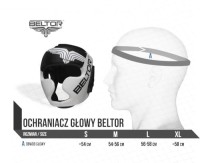BELTOR Kask Bokserski Sparingowy TOP PRO Czerwono-Czarny
