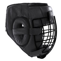 BELTOR Kask Karate / Krav Maga z Kratą Metalową Czarny