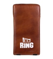 RING SPORT Tarcza do Kopnięć Profilowana Skórzana Brązowa 60 x 30 cm