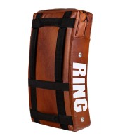 RING SPORT Tarcza do Kopnięć Profilowana Skórzana Brązowa 60 x 30 cm