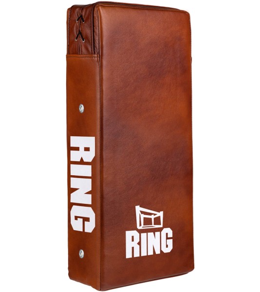 RING SPORT Tarcza do Kopnięć Prosta Skórzana Brązowa 75 x 35 cm