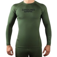 GROUND GAME Rashguard MMA Athletic Khaki Długi Rękaw