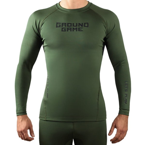GROUND GAME Rashguard MMA Athletic Khaki
