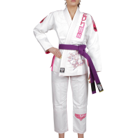 BELTOR Kimono do BJJ Damskie LADIES Biało-Różowe (450g)