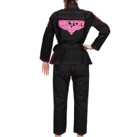 BELTOR Kimono do BJJ Damskie LADIES Czarno-Różowe (450g)