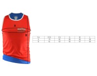 MASTERS Koszulka Bokserska Dwustronna Czerwono-Niebieska