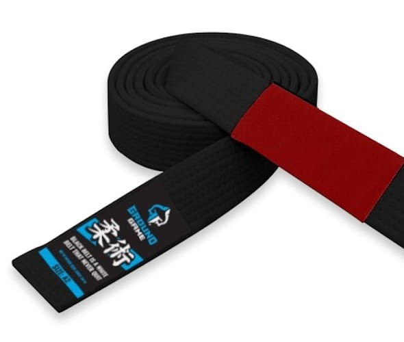 GROUND GAME Pas do BJJ Jiu Jitsu Czarny (z czerwonym panelem)