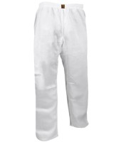 BUSHI Spodnie od Kimona Karate na Gumkę i Sznurek Białe 10oz