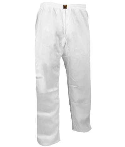 BUSHI Spodnie od Kimona Karate na Gumkę i Sznurek Białe 10oz