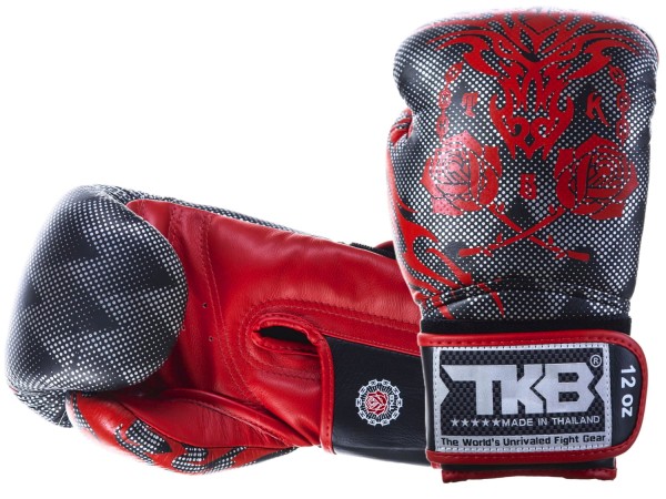 TOP KING Rękawice Bokserskie DRAGON Czarno-Czerwone