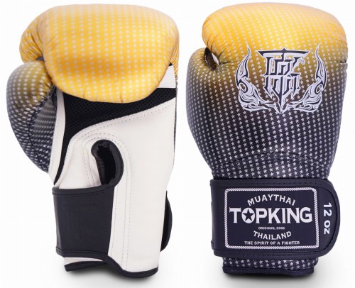 TOP KING Rękawice Bokserskie Super Star Air Złote