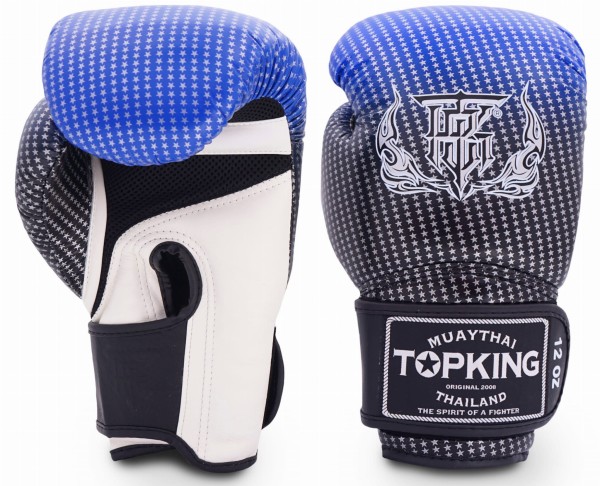 TOP KING Rękawice Bokserskie Super Star Air Niebieskie