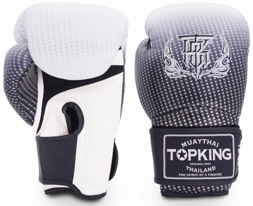 TOP KING Rękawice Bokserskie Super Star Air Srebrne