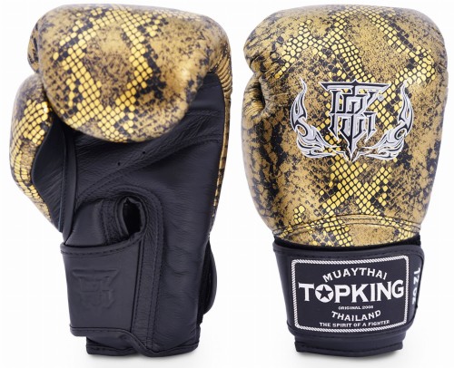 TOP KING Rękawice Bokserskie Snake Skin Złote