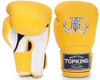 TOP KING Rękawice Bokserskie Super Air TKBGSA Żółto-Białe