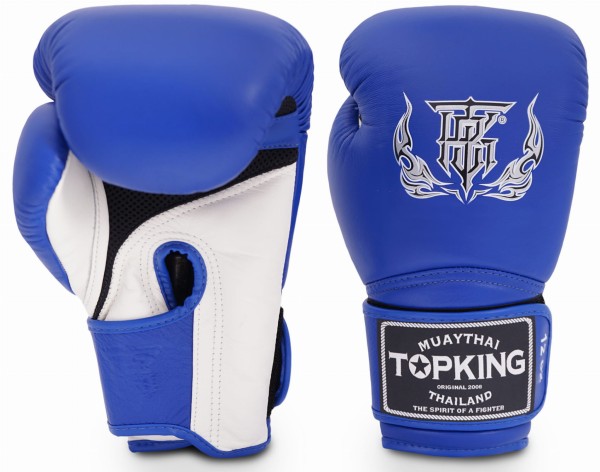 TOP KING Rękawice Bokserskie Super Air TKBGSA Niebiesko-Białe
