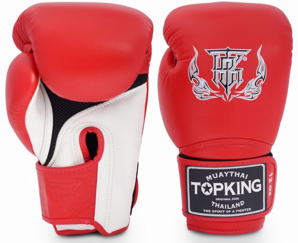 TOP KING Rękawice Bokserskie Super Air TKBGSA Czerwono-Białe