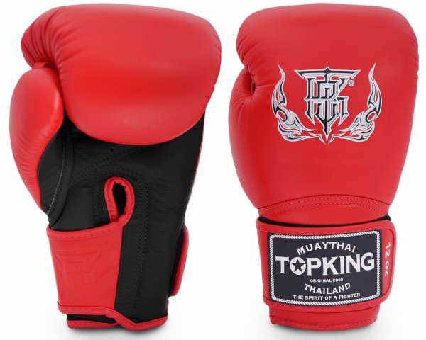 TOP KING Rękawice Bokserskie Super TKBGSV Czerwono-Czarne