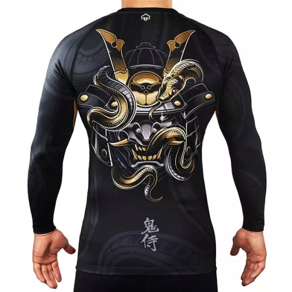GROUND GAME Rashguard MMA Oni Samurai