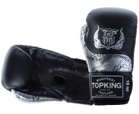 TOP KING Rękawice Bokserskie Power Snake TKBGPW Czarno-Srebrne