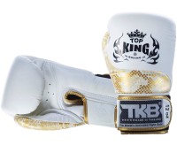 TOP KING Rękawice Bokserskie Power Snake TKBGPW Biało-Jasnozłote