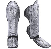 TOP KING Ochraniacze Piszczeli i Stopy Snake Skin Srebrne