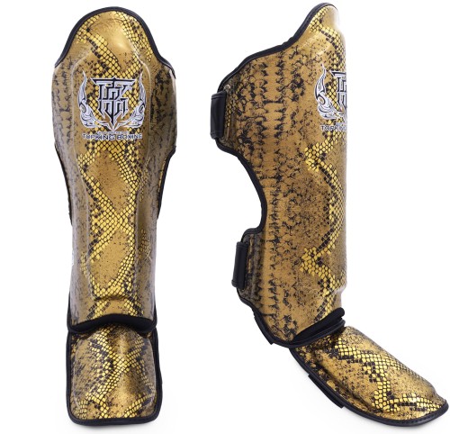 TOP KING Ochraniacze Piszczeli i Stopy Snake Skin Złote