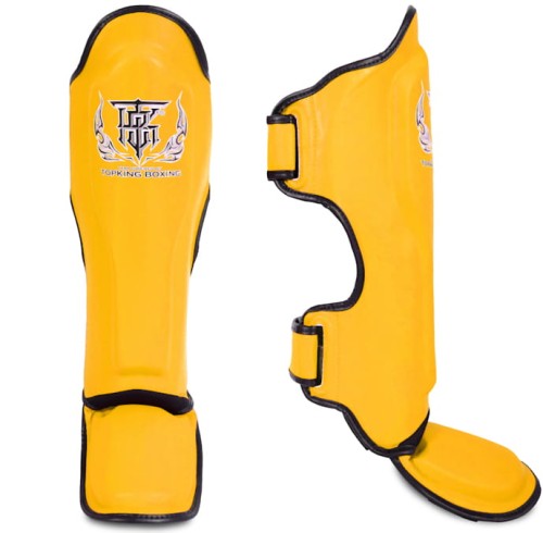 TOP KING Ochraniacze Piszczeli i Stopy Pro Żółte