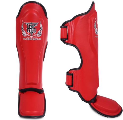 TOP KING Ochraniacze Piszczeli i Stopy Pro ECO Czerwone