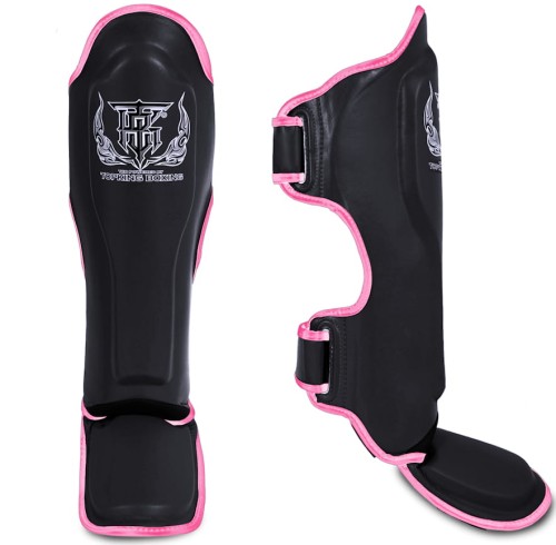 TOP KING Ochraniacze Piszczeli i Stopy Pro Czarno-Różowe