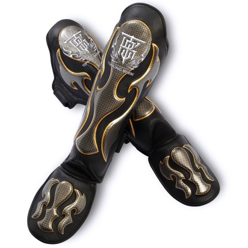 TOP KING Ochraniacze Piszczeli i Stopy Empower Creativity 01 Czarno-Srebrne