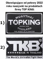 TOP KING Kask Bokserski z Osłoną Nosa Biało-Czerwony