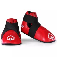 GROUND GAME Ochraniacze Stóp - Kopacze do Kickboxingu / Taekwondo ITF Czerwone