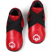 GROUND GAME Ochraniacze Stóp - Kopacze do Kickboxingu / Taekwondo ITF Czerwone