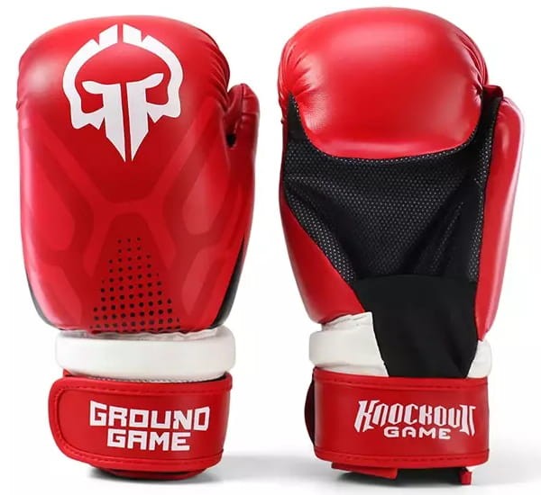 GROUND GAME Rękawice Otwarte do Taekwondo ITF Czerwone