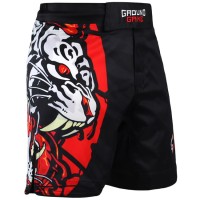 GROUND GAME Spodenki MMA White Tiger